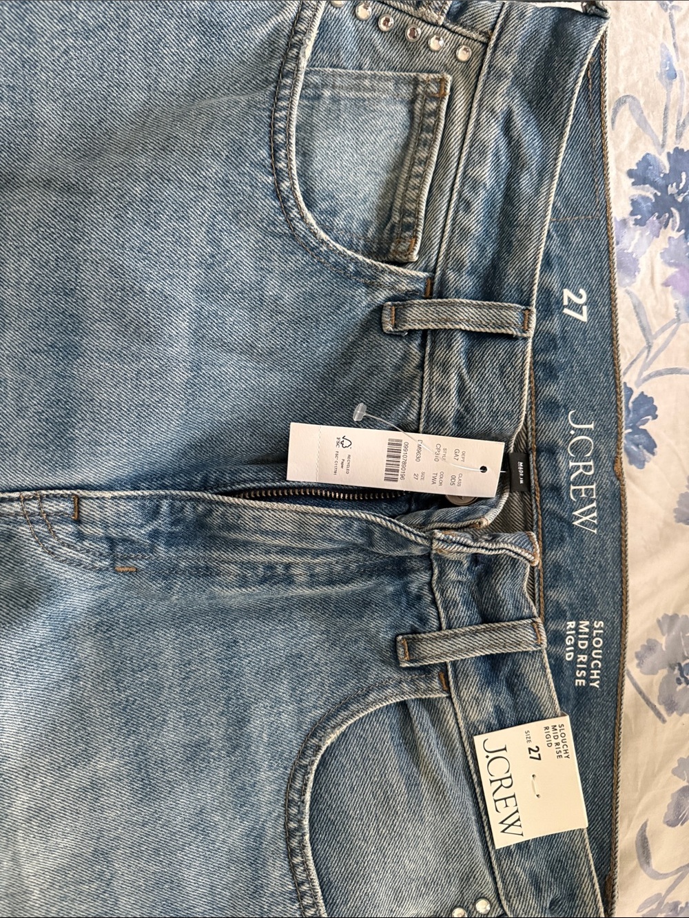 J. Crew Women's Light Blue High Rise Slouchy Jeans
